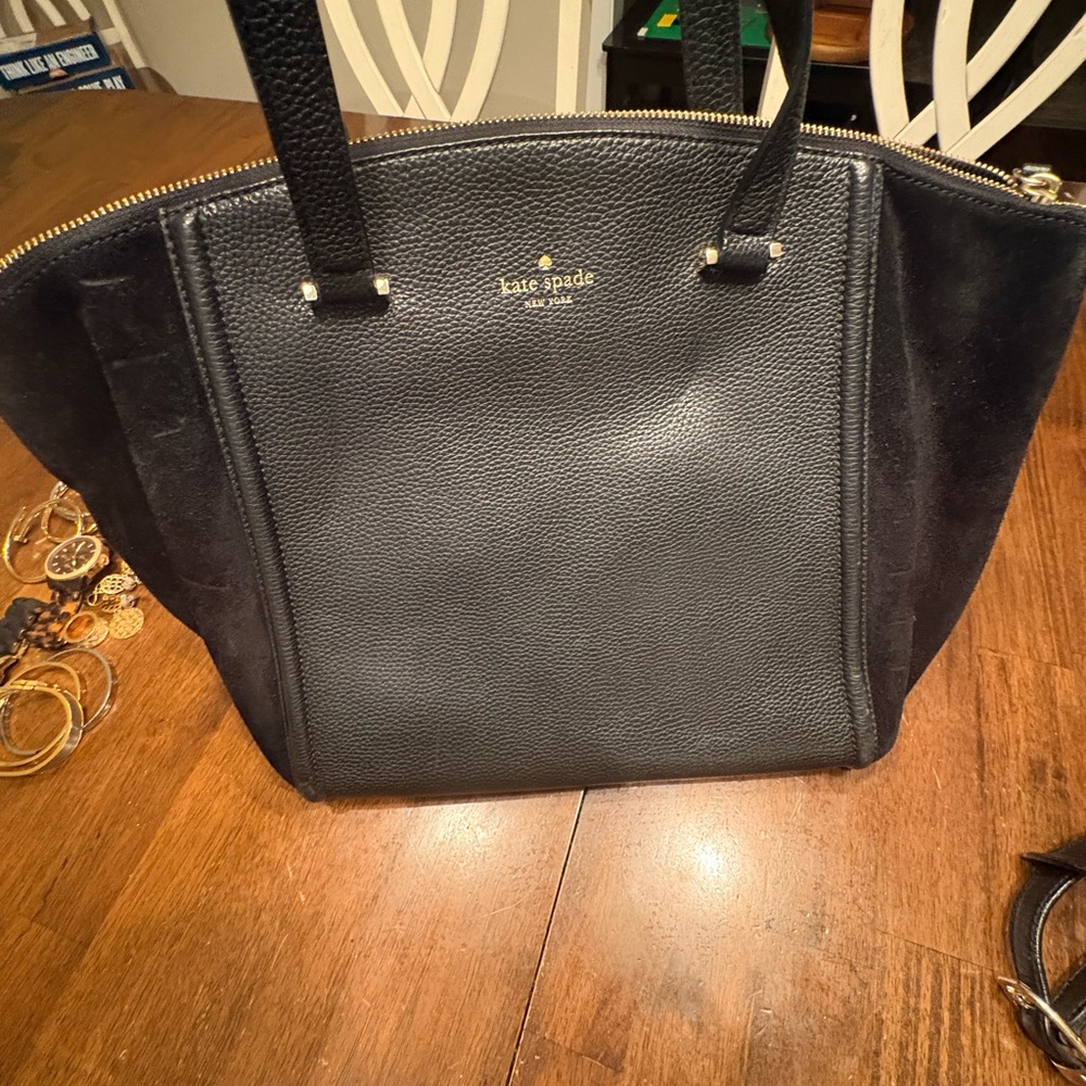Kate Spade Black Textured Tote